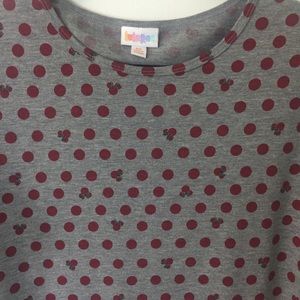 Lularoe Gray Irma Disney tee shirt
